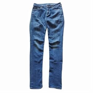 NY & CO Low Waist Blue Jeans Stretch Denim Size 2 Tall Juniors Petite Skinny